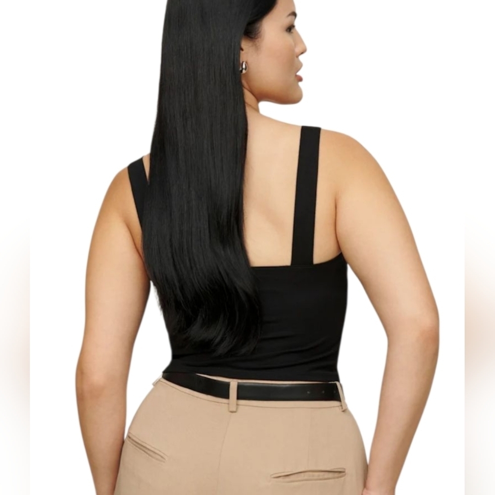 Reformation Black Sleeveless Cowl Neck Women's Crop Top Size S - Picture 3 of 11